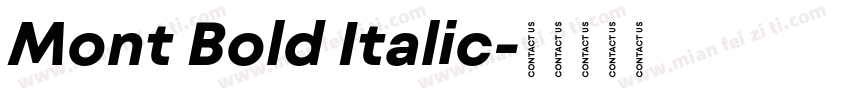 Mont Bold Italic字体转换